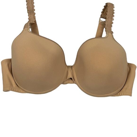 Le Mystere Renaissance Carina Bra Nude Tan Seamless Contour Scalloped Womens 42B - Picture 1 of 12